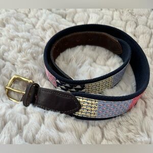 Vineyard Vines Whale Print Patchwork Belt